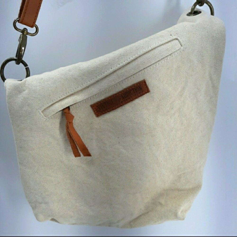Vintage Addiction Leather and Jute shoulder bag